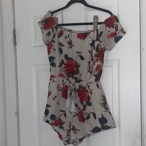 Loving Things Floral Off-Shoulder Jumpsuit